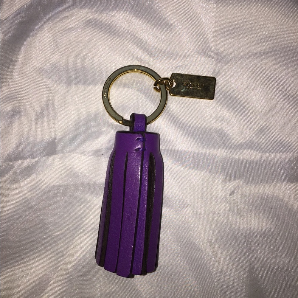 Coach tassel key charm